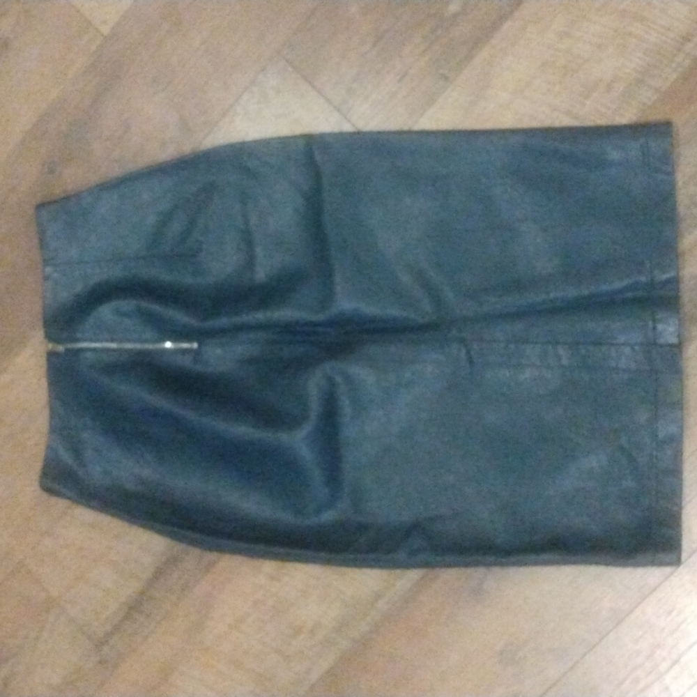 Zara Basic Collection 100% Polyurethane Midi Skirt - image 3